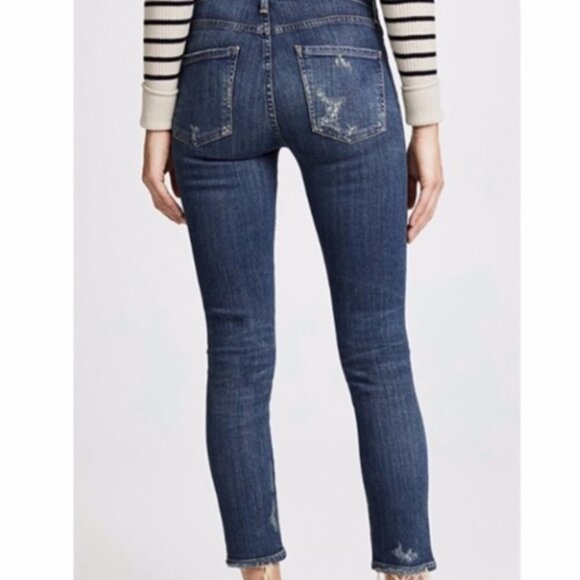 Agolde Sophie Crop Skinny Distressed Jeans size 28 - Picture 3 of 16